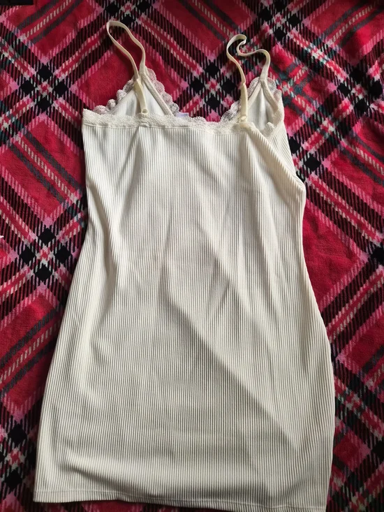 H&M Cream Ribbed Mini Dress - Picture 3 of 3